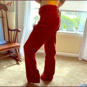 Christopher Blue Burnt Orange Corduroy Pants